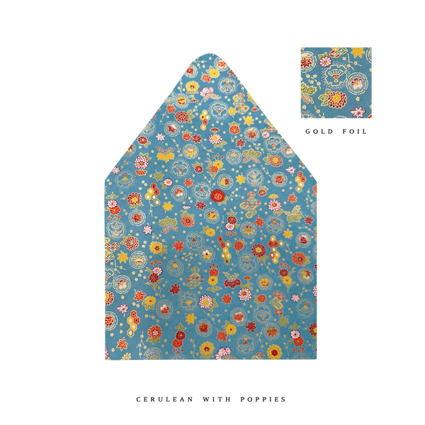 The Cerulean with Poppies Luxe Envelope Liner