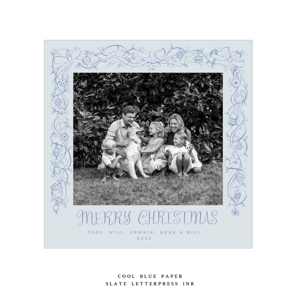 Mabel Letterpress Large Square Holiday Card