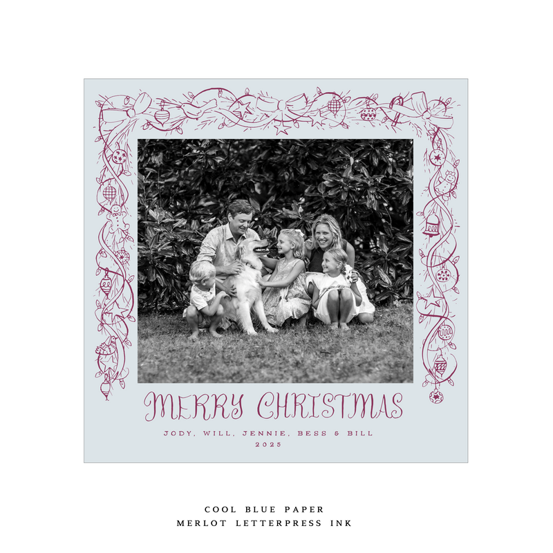 Mabel Letterpress Large Square Holiday Card