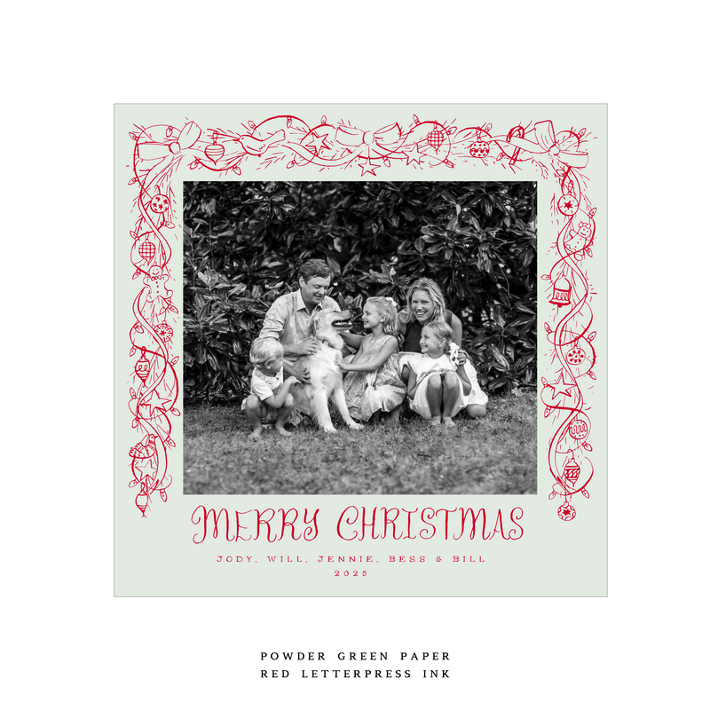 Mabel Letterpress Large Square Holiday Card
