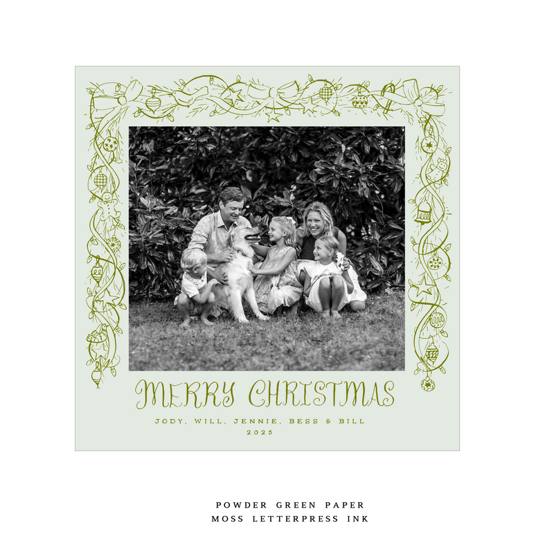 Mabel Letterpress Large Square Holiday Card