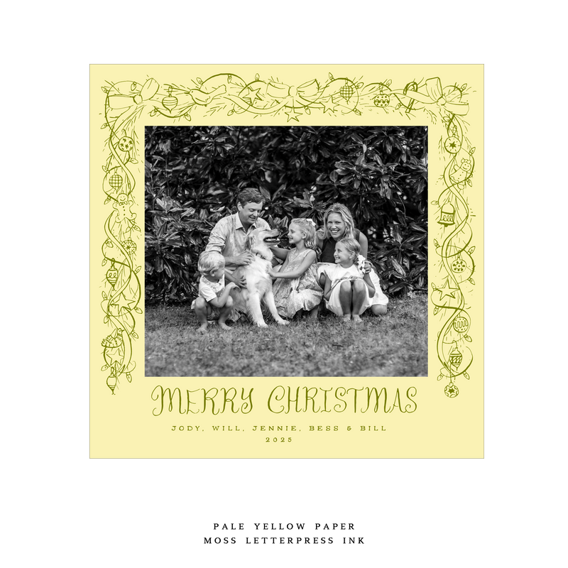 Mabel Letterpress Large Square Holiday Card