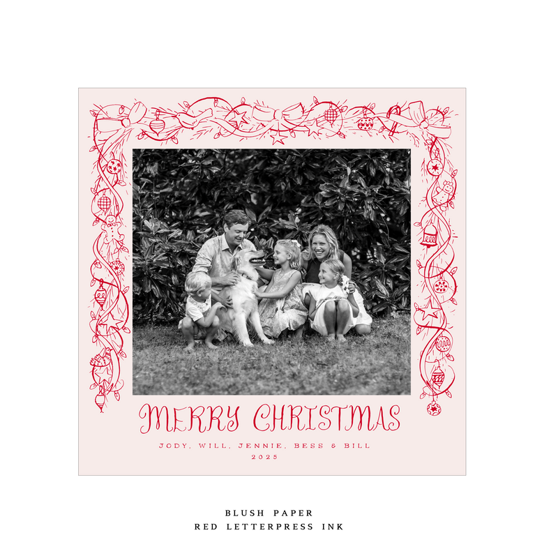 Mabel Letterpress Large Square Holiday Card