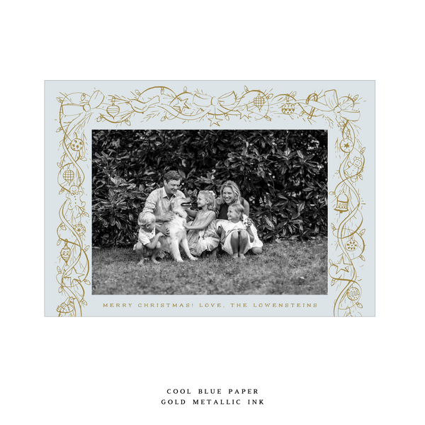 Mabel 1-Color Engraved Medium Holiday Card
