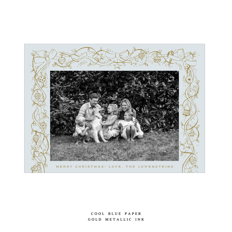 Mabel 1-Color Engraved Medium Holiday Card