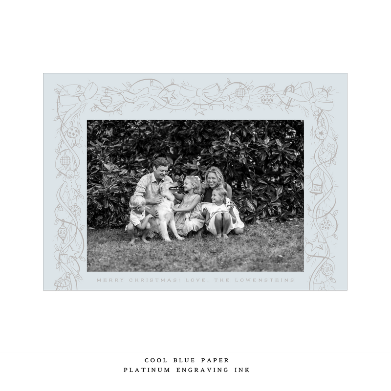 Mabel 1-Color Engraved Medium Holiday Card