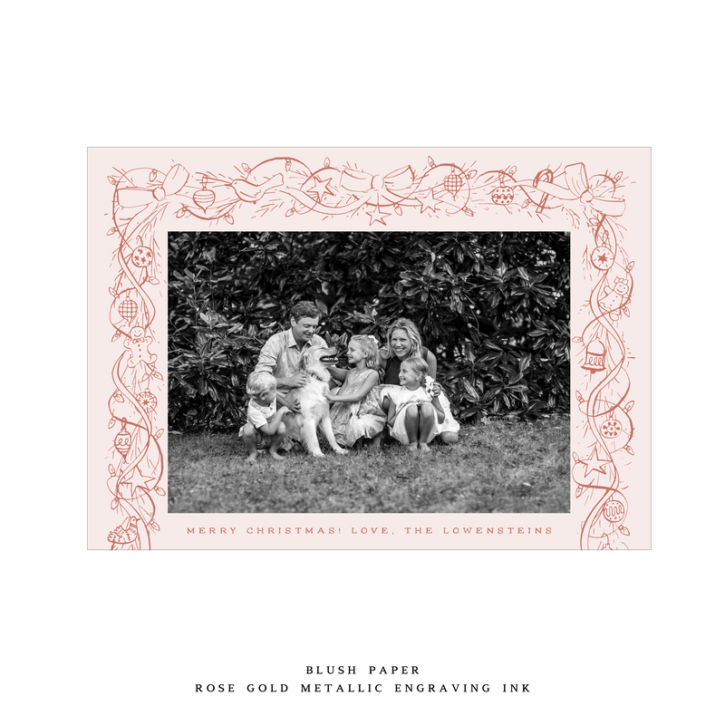 Mabel 1-Color Engraved Medium Holiday Card