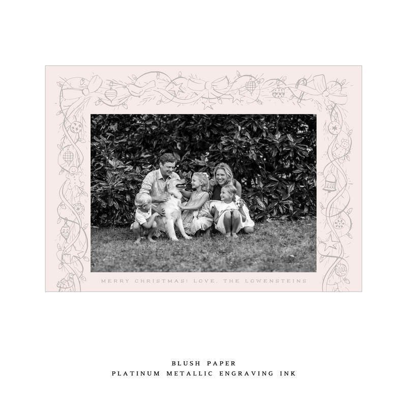 Mabel 1-Color Engraved Medium Holiday Card