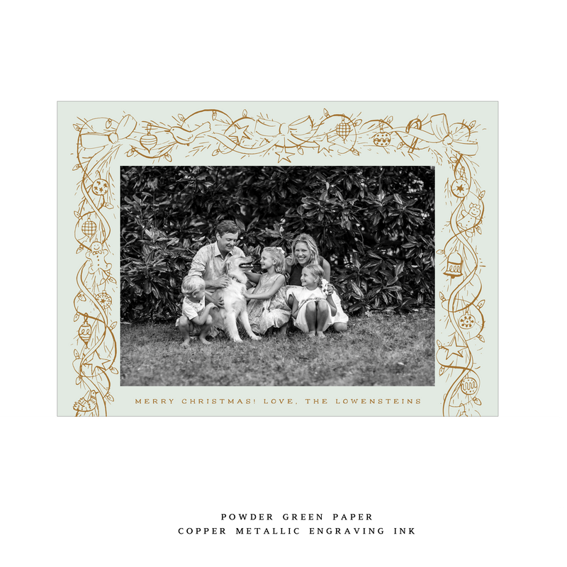 Mabel 1-Color Engraved Medium Holiday Card