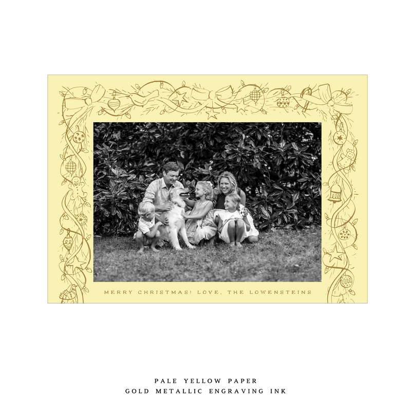 Mabel 1-Color Engraved Medium Holiday Card