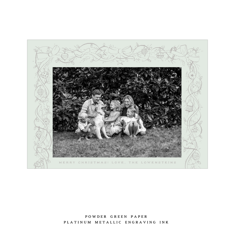 Mabel 1-Color Engraved Medium Holiday Card