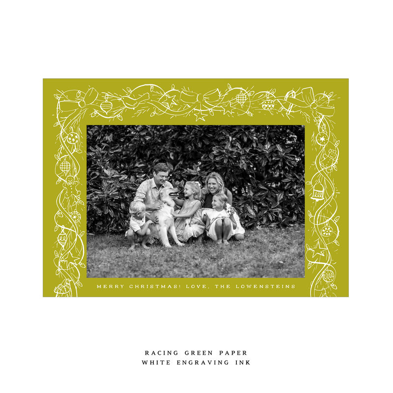 Mabel 1-Color Engraved Medium Holiday Card
