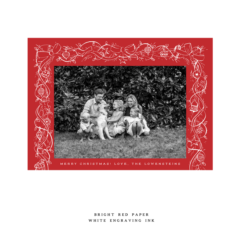 Mabel 1-Color Engraved Medium Holiday Card