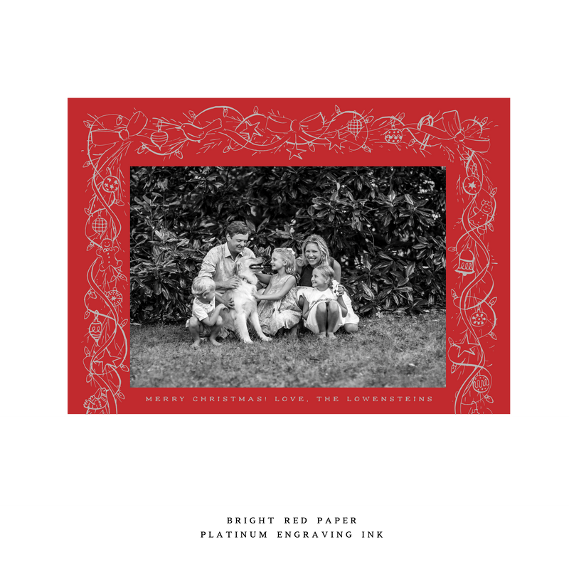 Mabel 1-Color Engraved Medium Holiday Card