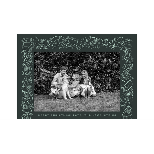 Mabel 1-Color Engraved Medium Holiday Card