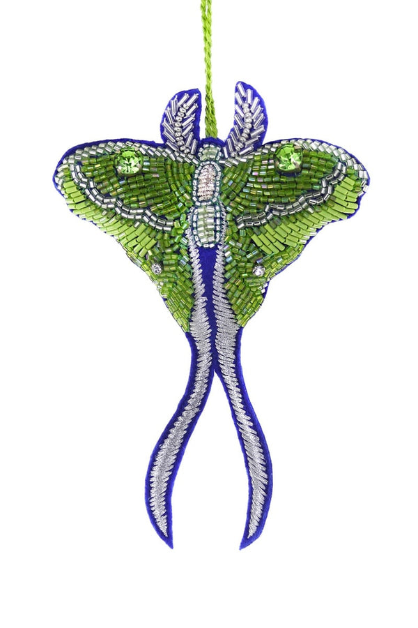 Tinsel Lunar Moth Ornament