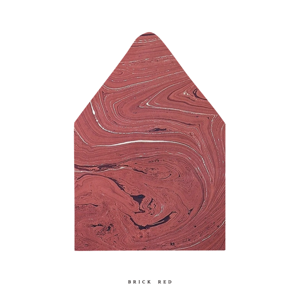 The Brick Red Marble Luxe Envelope Liner
