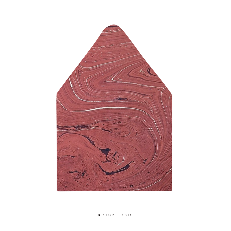 The Brick Red Marble Luxe Envelope Liner