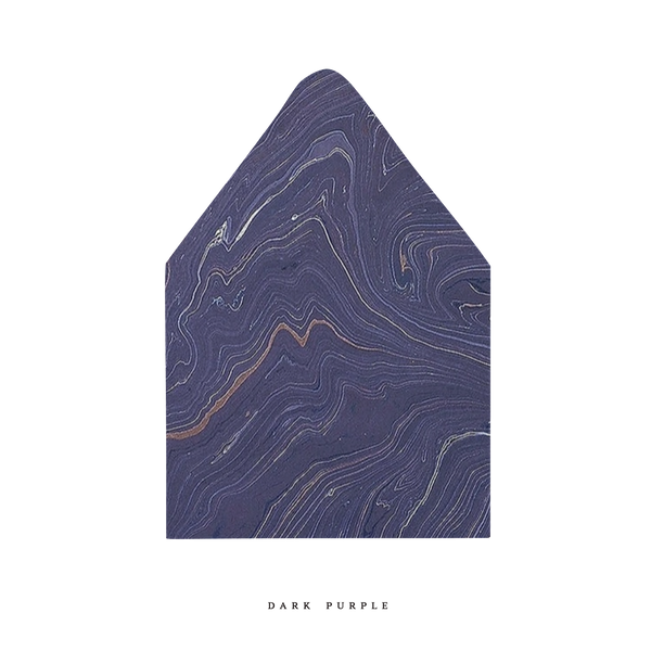 The Dark Purple Marble Luxe Envelope Liner