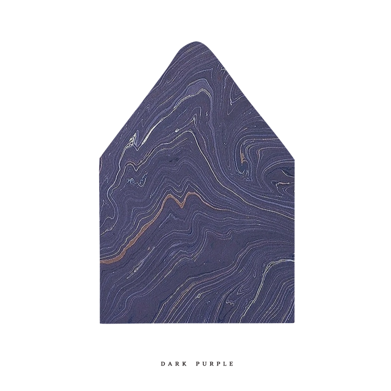 The Dark Purple Marble Luxe Envelope Liner