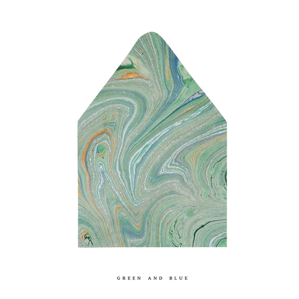 The Green and Blue Marble Luxe Envelope Liner