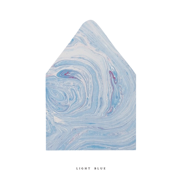 The Light Blue Marble Luxe Envelope Liner