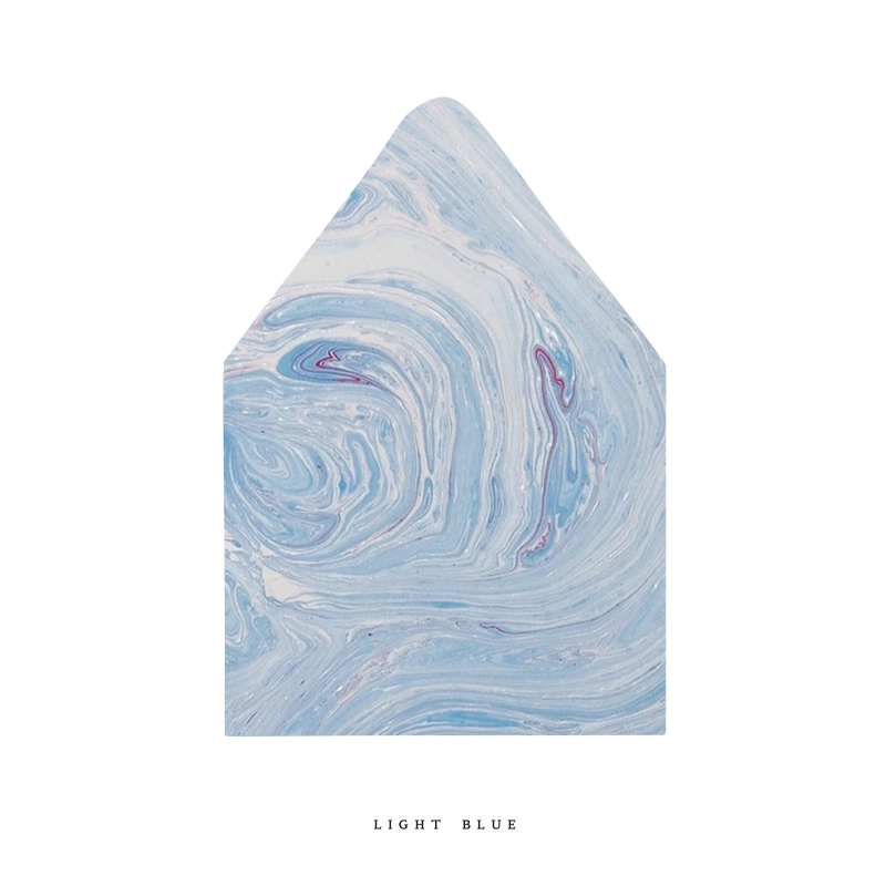 The Light Blue Marble Luxe Envelope Liner