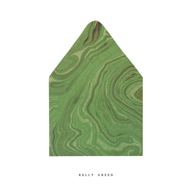 The Kelly Green Marble Luxe Envelope Liner