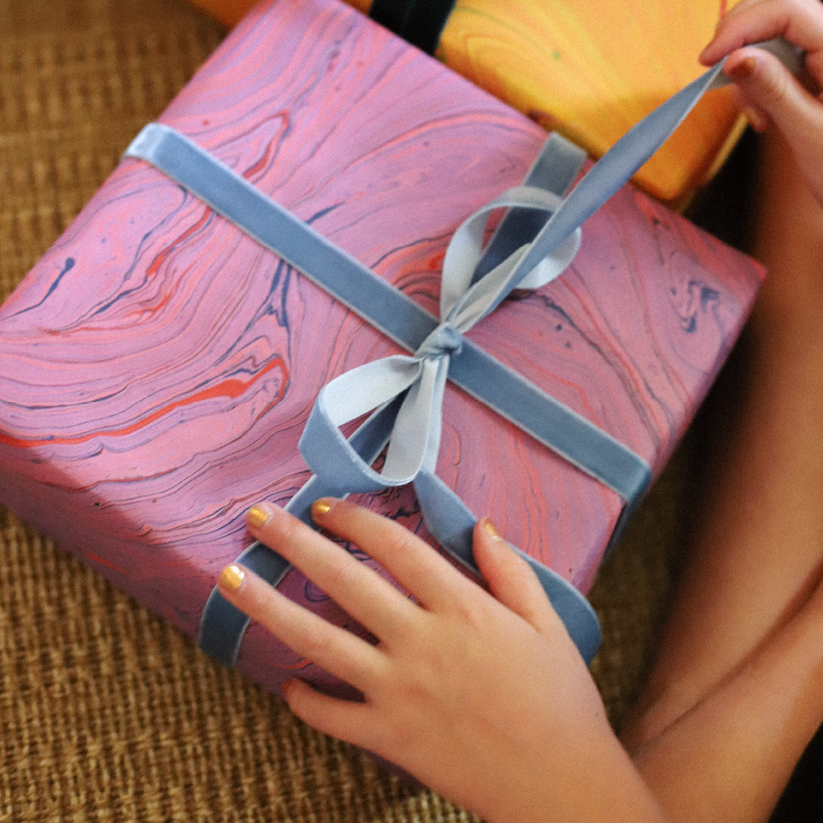Hot Pink Marble Gift Wrap Sheets (Set of 3)