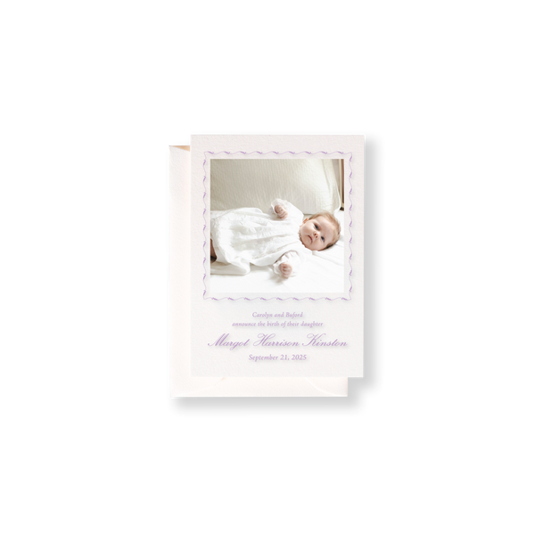 Margo Petite Engraved Birth Announcement