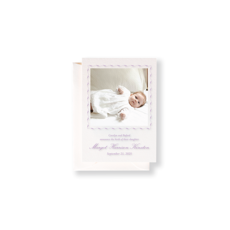 Margo Petite Engraved Birth Announcement