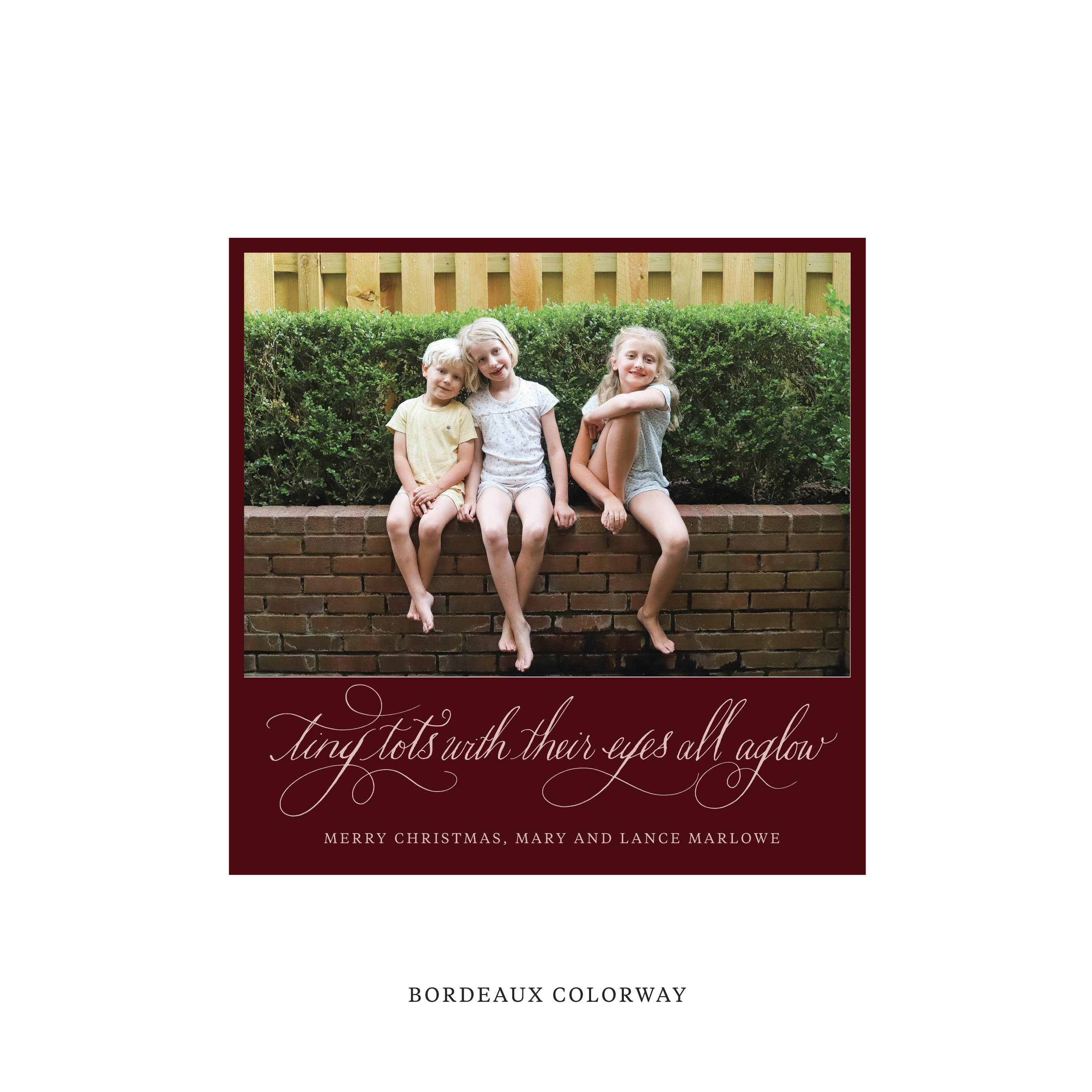 Bexley Classic Flat Print Holiday Card, Square