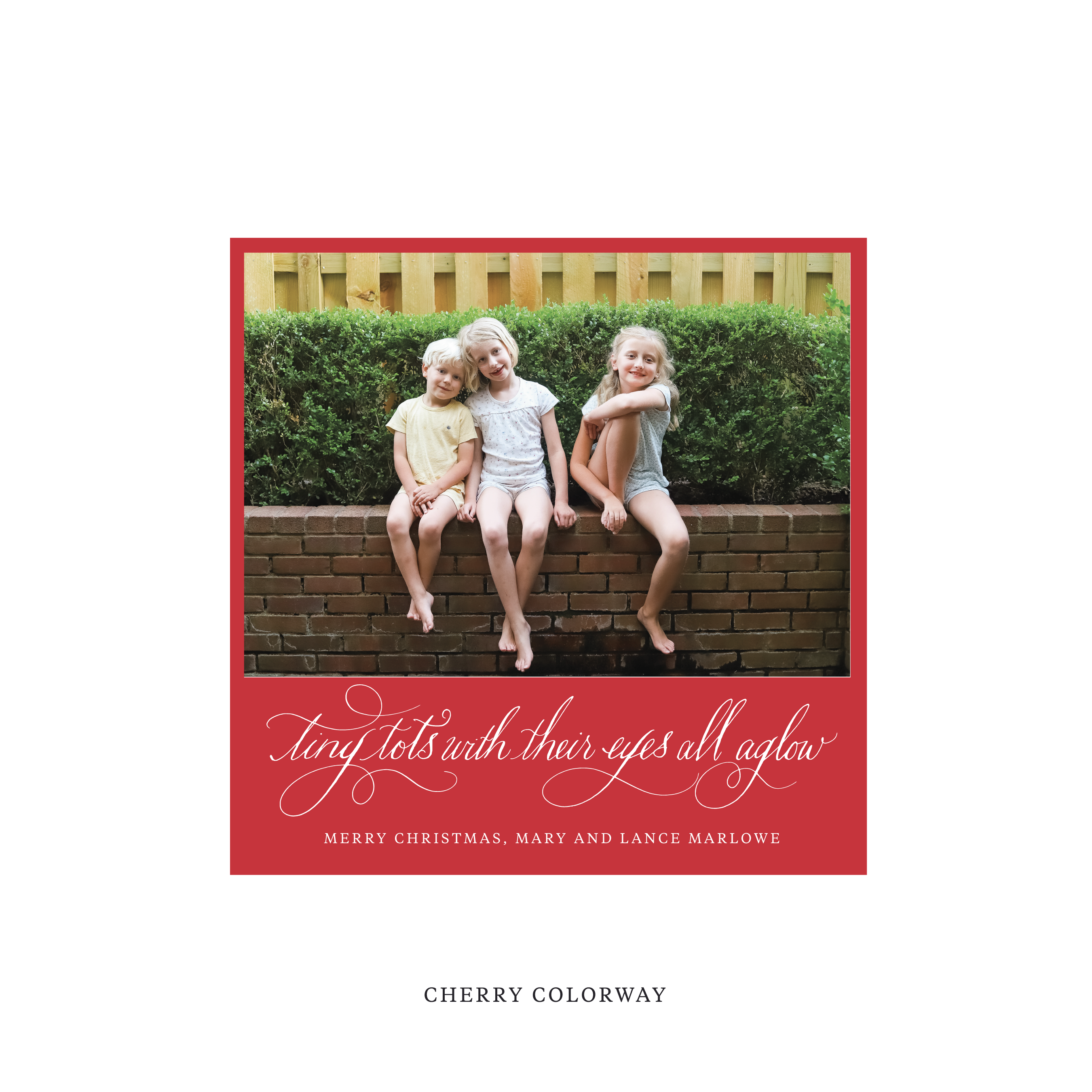 Bexley Classic Flat Print Holiday Card, Square