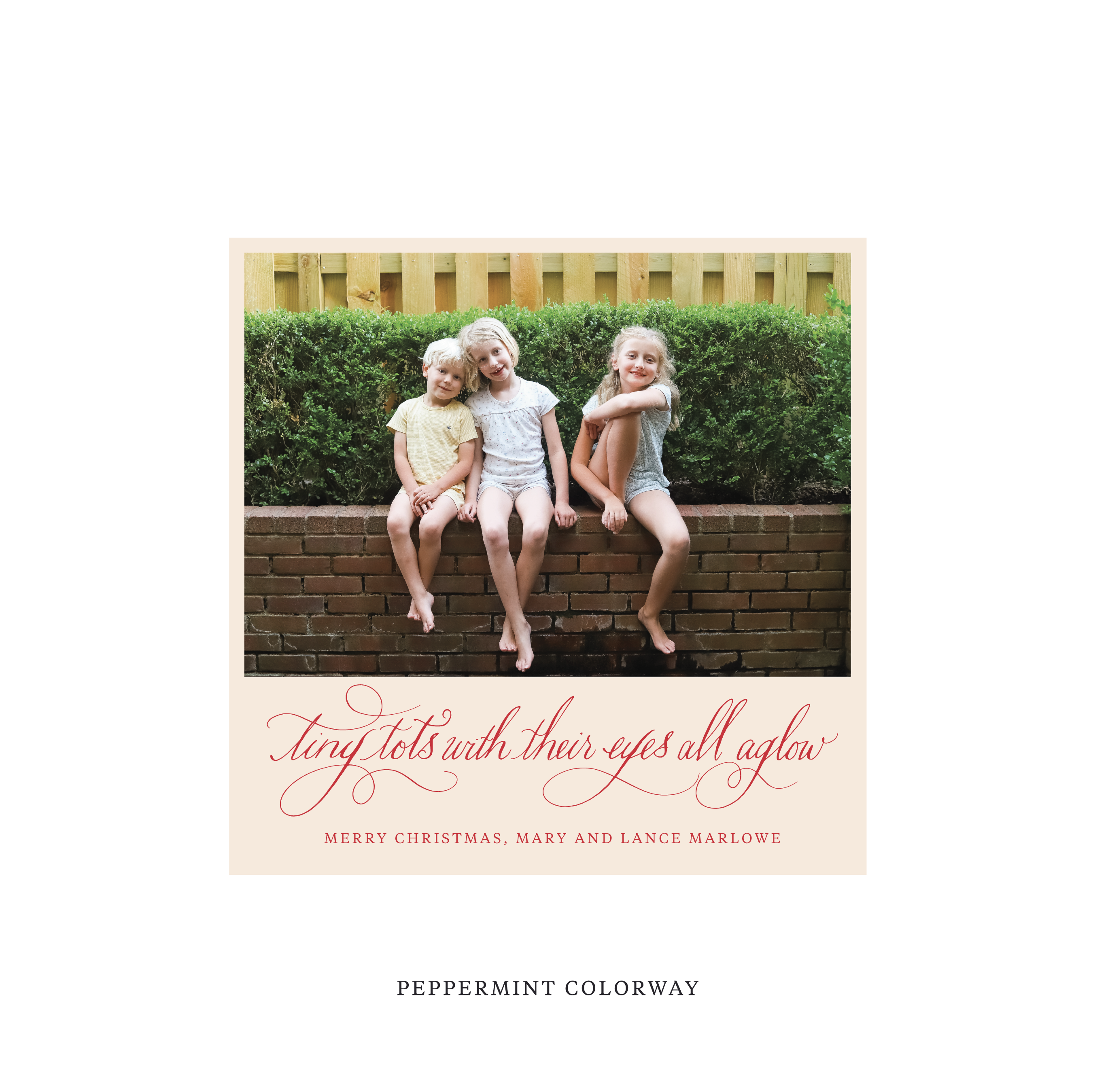 Bexley Classic Flat Print Holiday Card, Square
