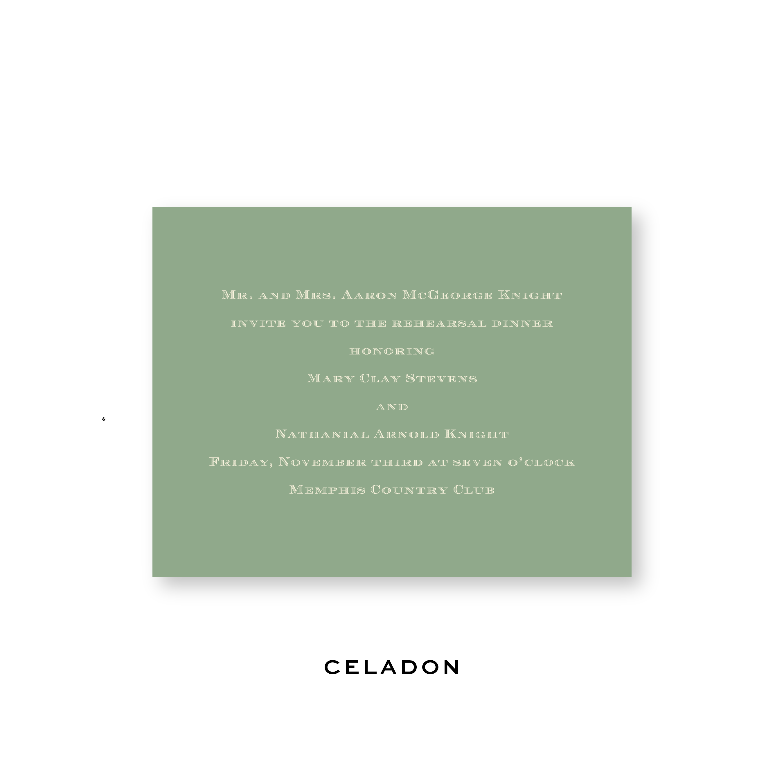 Mary Clay Rehearsal Dinner Invitation
