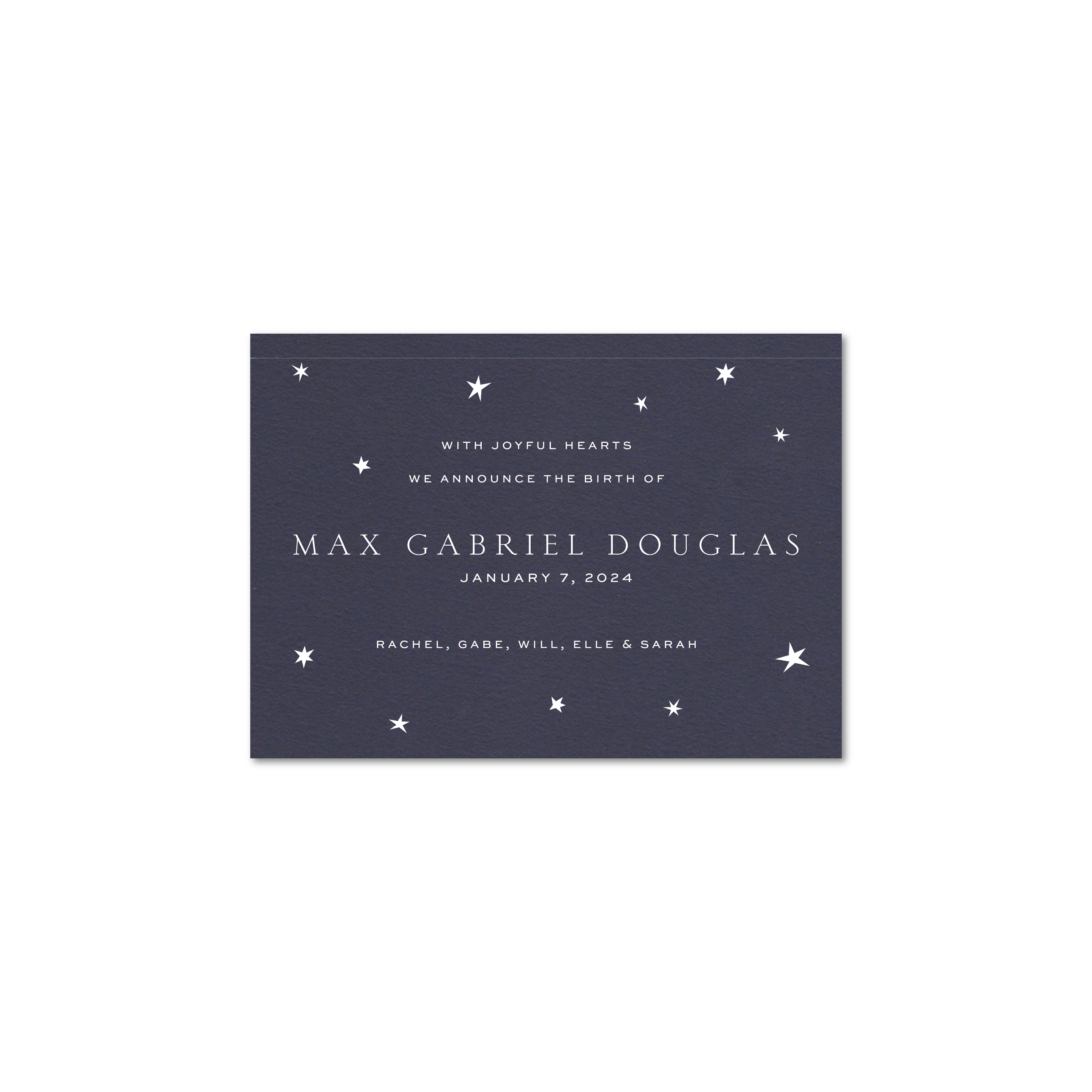Max Birth Announcement