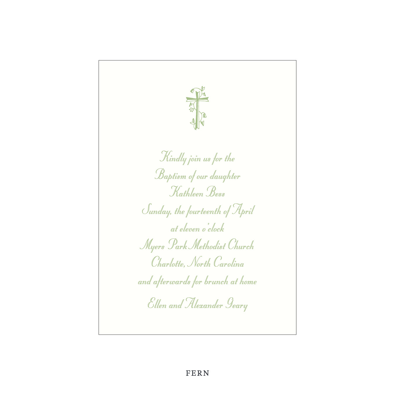 Mayfair Religious Celebration Invitation