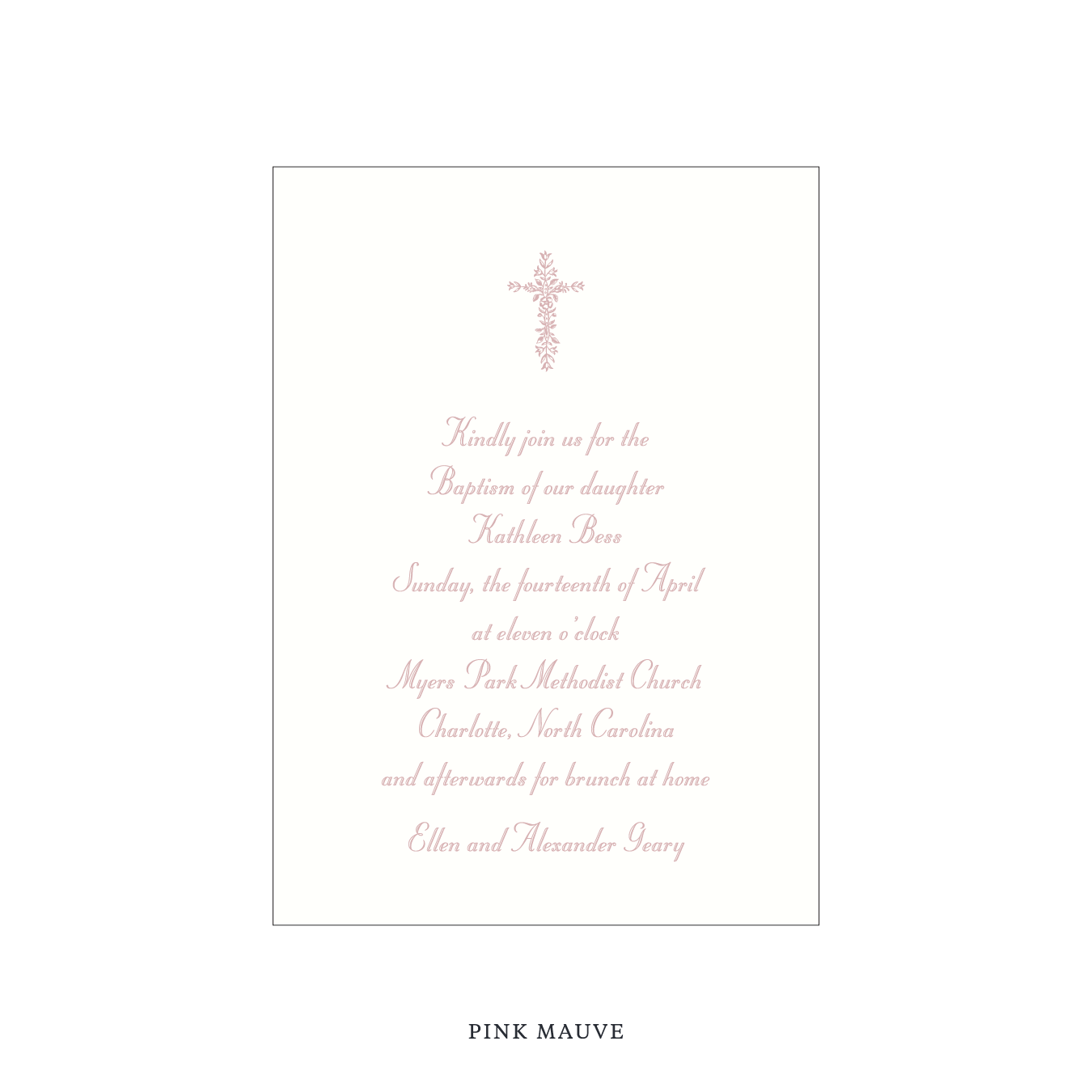 Mayfair Religious Celebration Invitation