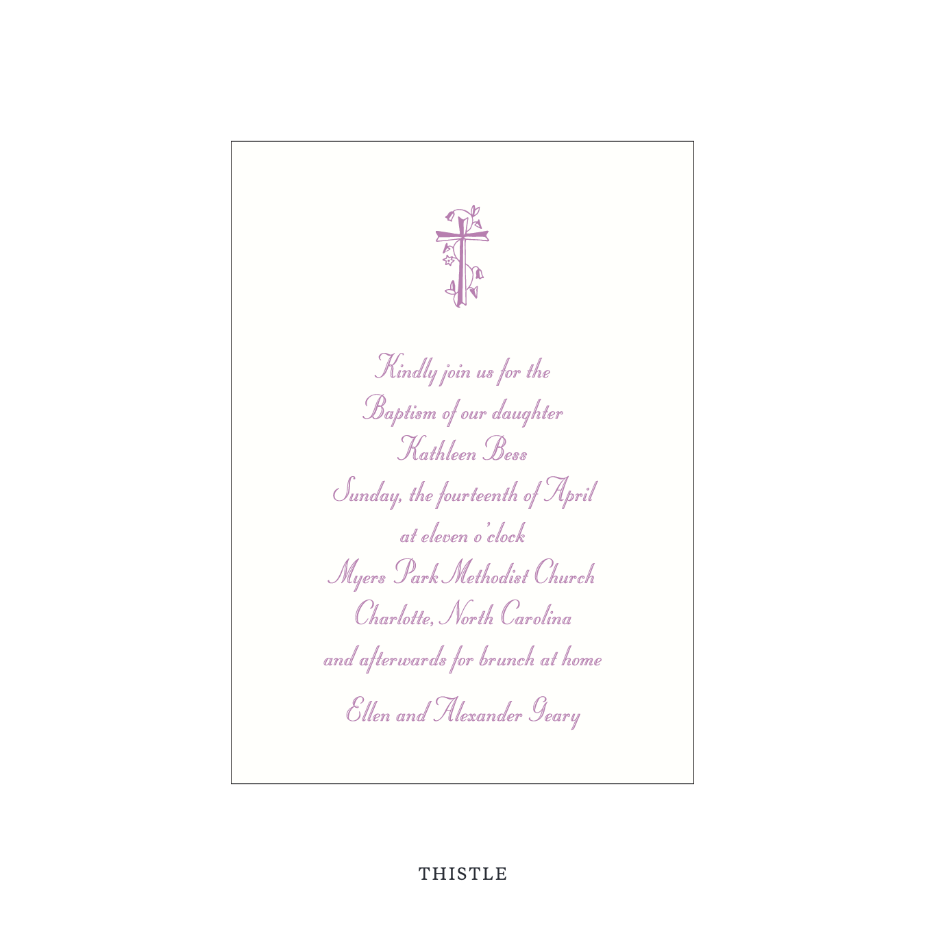 Mayfair Religious Celebration Invitation