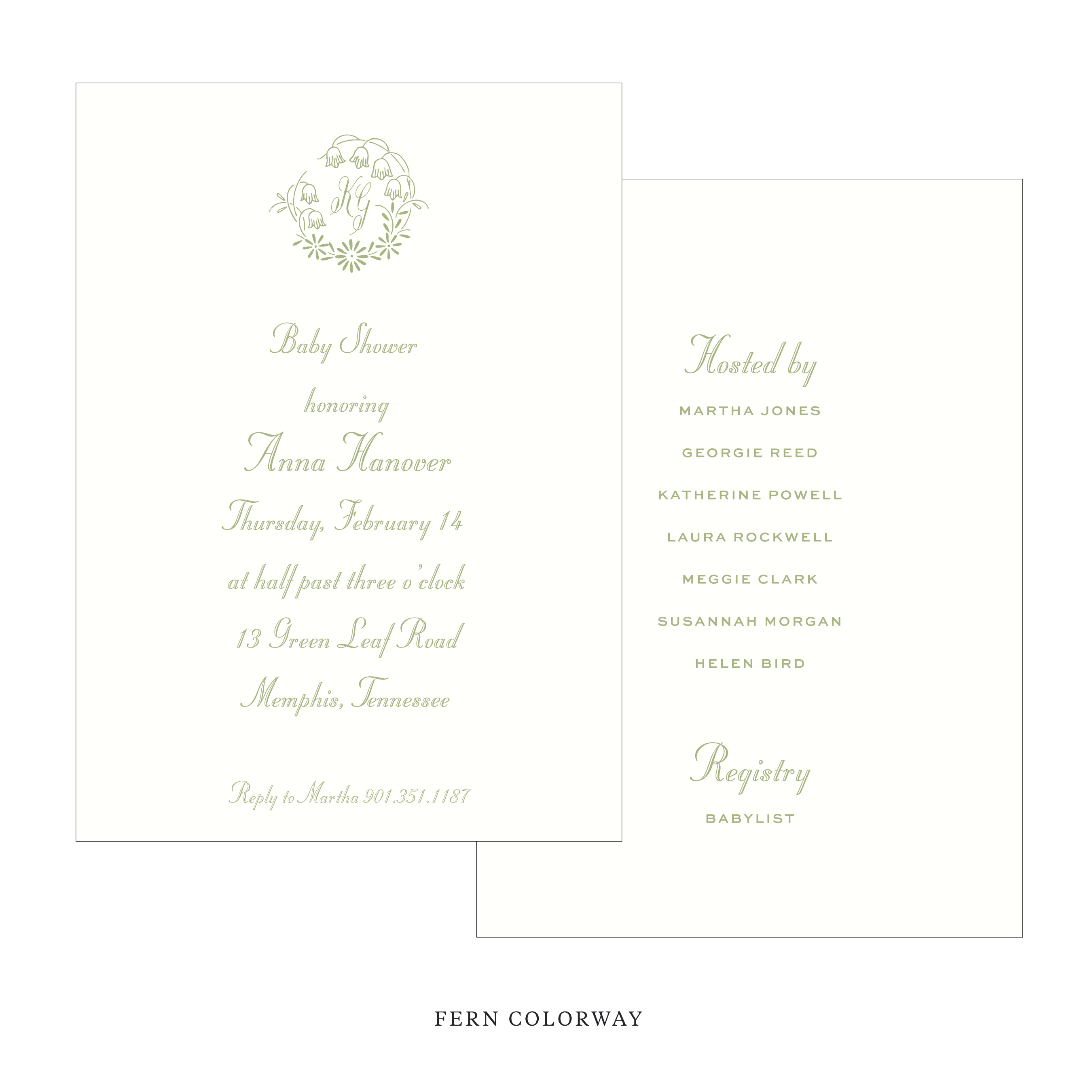 Mayfair Motif Baby Shower Invitation
