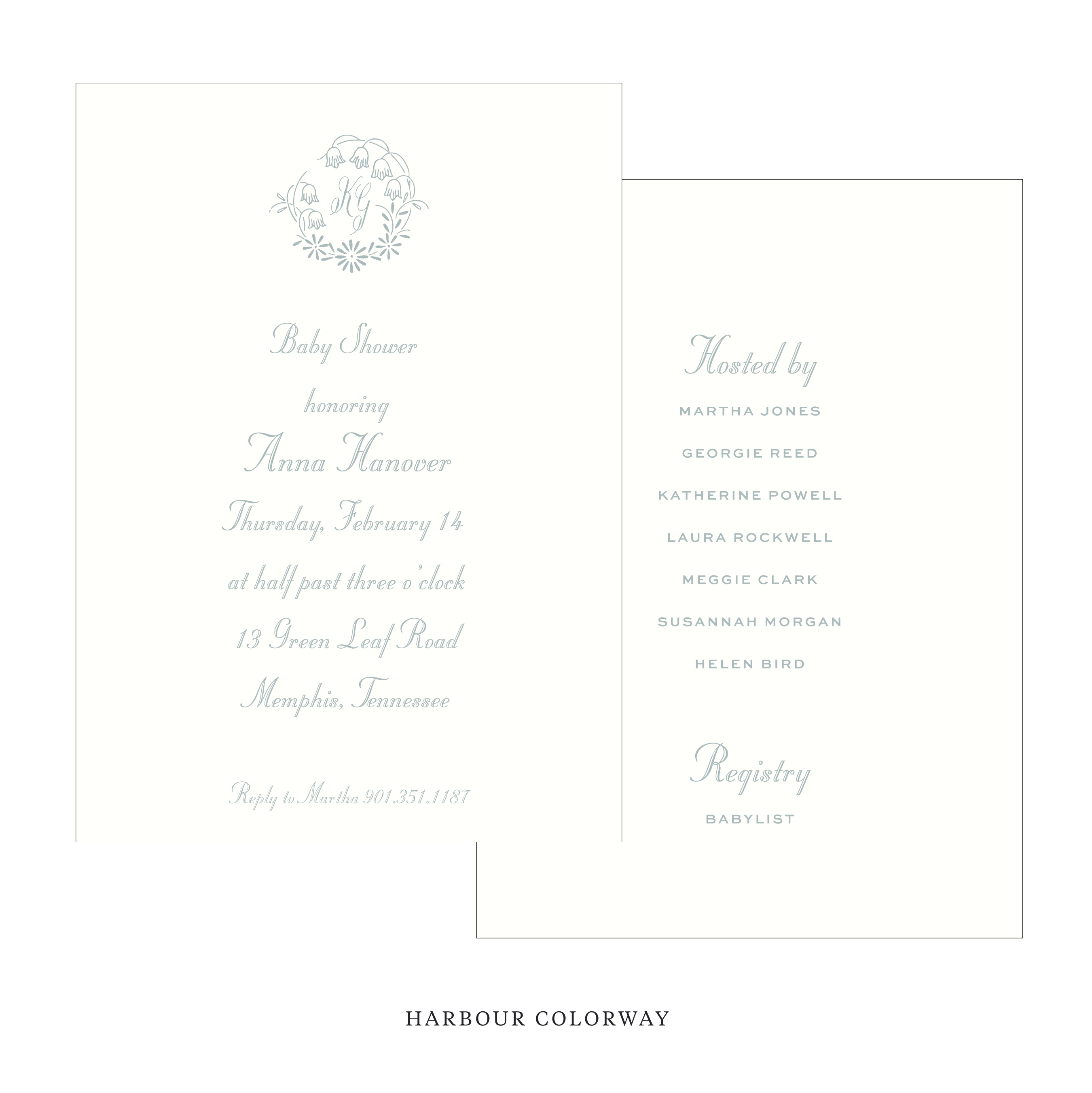 Mayfair Motif Baby Shower Invitation