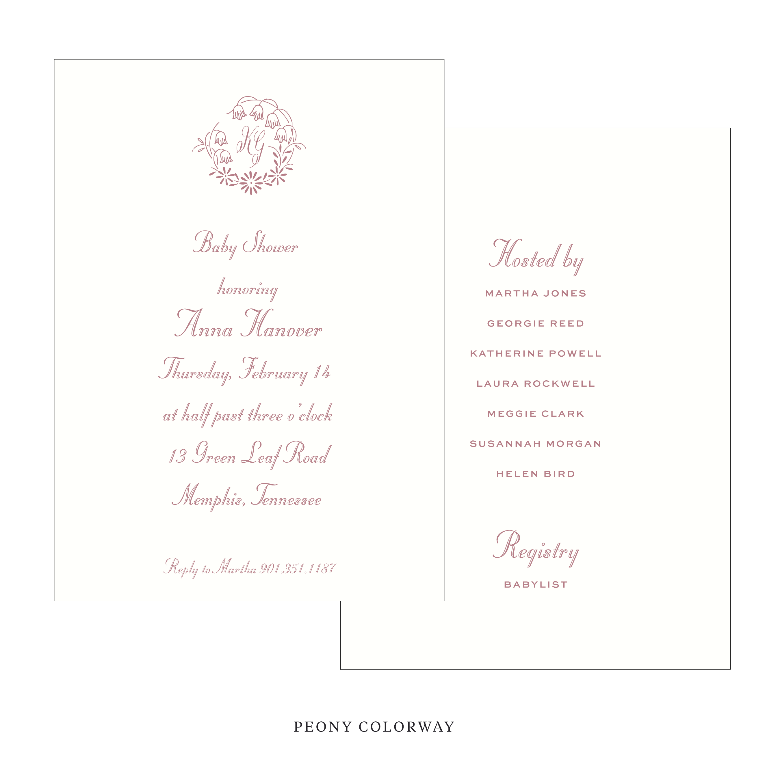 Mayfair Motif Baby Shower Invitation