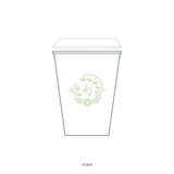 Mayfair Motif Paper Cup | 12 oz with Lid