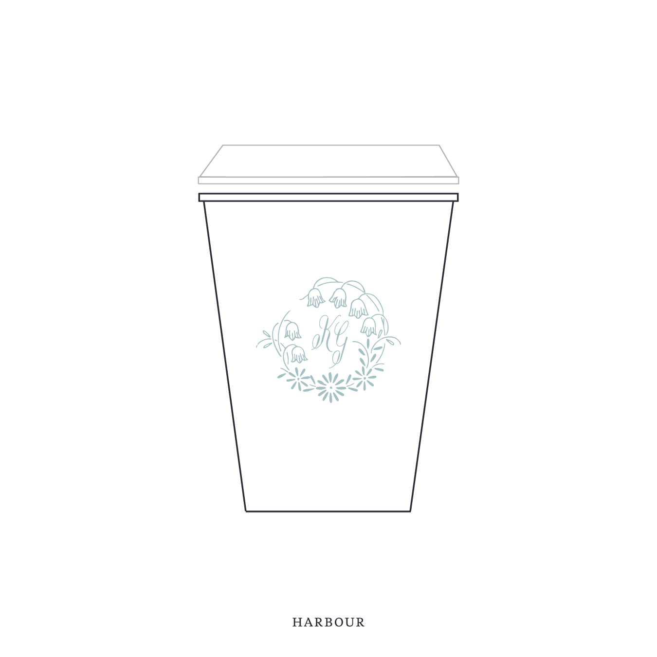 Mayfair Motif Paper Cup | 12 oz with Lid