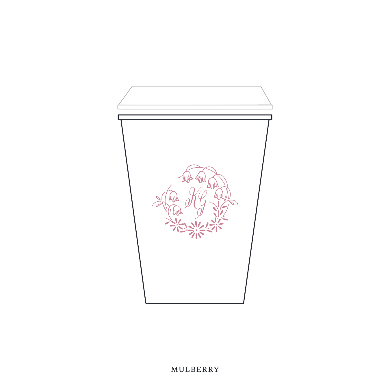 Mayfair Motif Paper Cup | 12 oz with Lid
