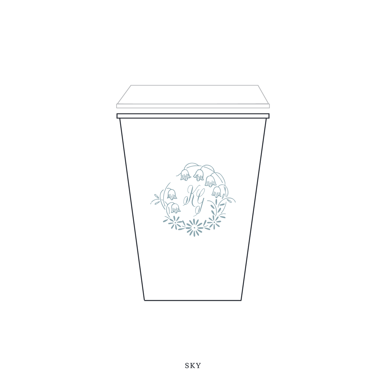 Mayfair Motif Paper Cup | 12 oz with Lid