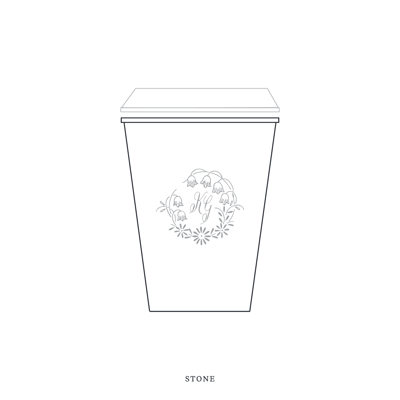 Mayfair Motif Paper Cup | 12 oz with Lid