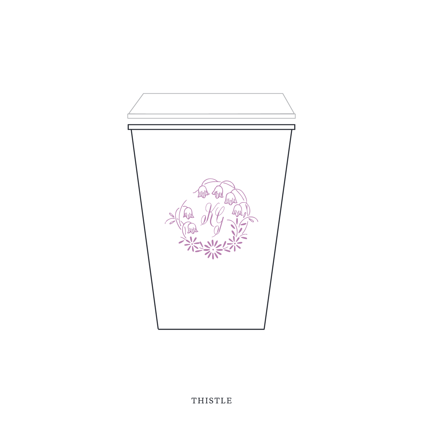 Mayfair Motif Paper Cup | 12 oz with Lid