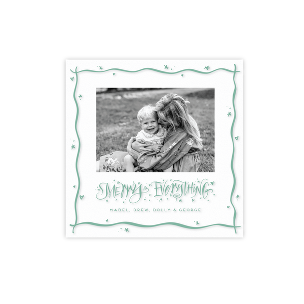 Mayfair Engraved Small Square Holiday Card