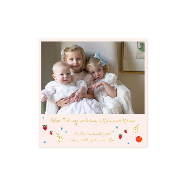 Melba Small Square Classic Printed Holiday Card
